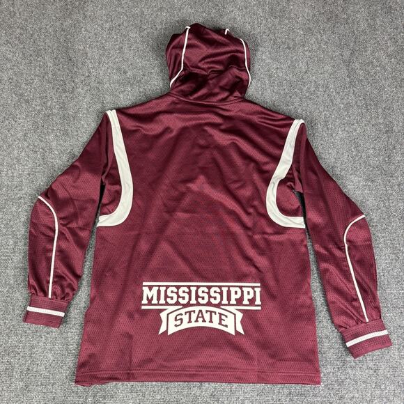 Adidas Mississippi State Bulldogs Hoodie Mesh Mens Size S Football Basketball - Picture 4 of 9